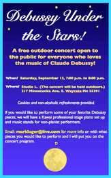 Debussy Under the Stars concert in Wayzata on September 13, 2014