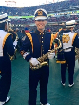 Vince Sellner in Notre Dame marching band