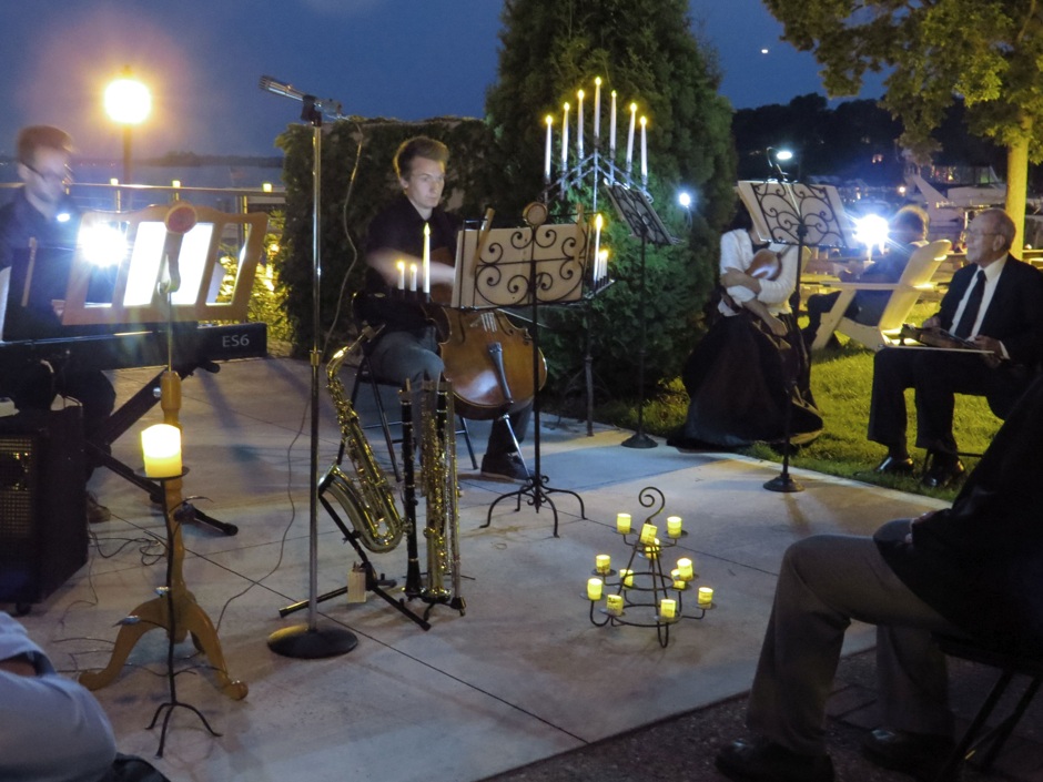 The cellist on stage