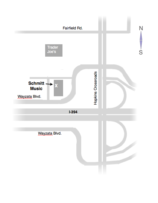 directions to Schmitt Music in Minnetonka, MN