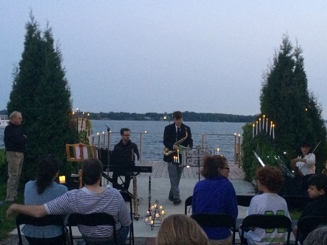 The audience, at dusk, enjoying the Music Under the Stars concert August 28, 2015.